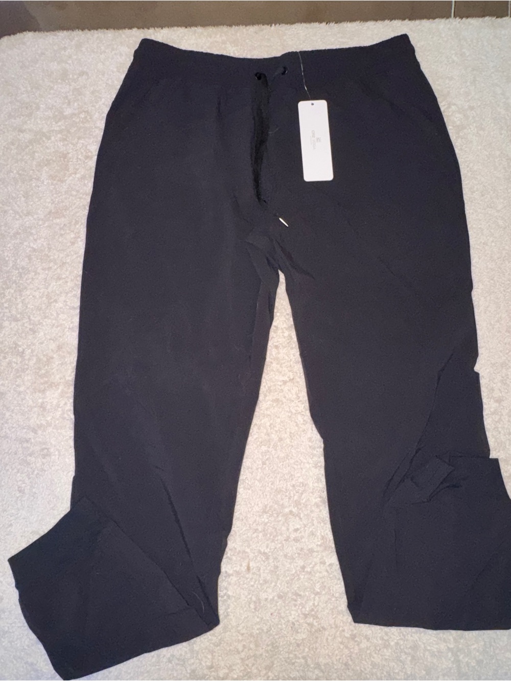CRZ YOGA Men's Black Drawstring Jogger Sweatpants